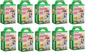 Fujifilm 10 Pack instax mini Instant Daylight Film Twin Pack, 20 Exposures