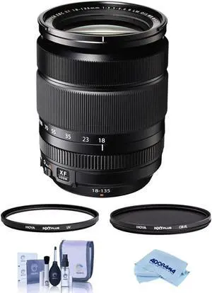 Fujifilm XF 18-135mm f/3.5-5.6 R LM OIS WR Lens, Bundle with Hoya NXT Plus 67mm CPL Filter, 67mm UV Lens Filter, Cleaning Kit, Microfiber Cloth