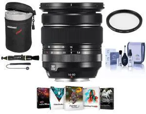 Fujifilm XF 16-80mm f/4.0 R OIS WR Lens, Bundle with ProOptic 72mm UV Filter, Lens Case, Cleaning Kit, Lens Cap Tether,  Lens Cleaner, PC Software Kit