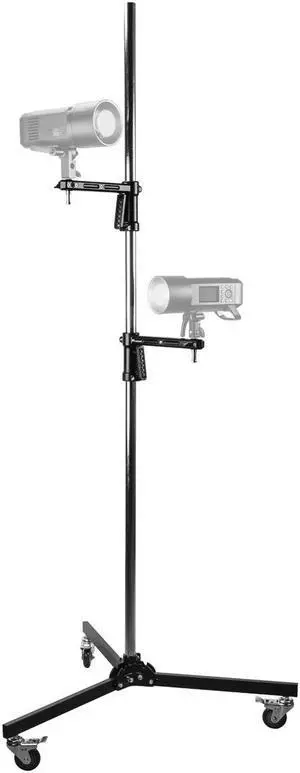 Flashpoint RB-PG Steel Wheeled Pistol Grip Stand with Extra Grip