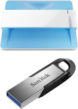 Plustek ePhoto Z300 Photos and Documents Scanner With Sandisk 128GB Flash Drive