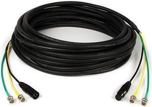 Remote Audio 100' HD AV Snake, 2xHD-SDI Mini Coaxial(BNC) & 1xAES/EBU Audio(XLR)