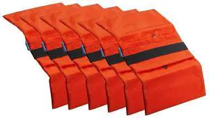 Flashpoint Empty Saddle Sandbag, Water-Resistant Cordura Nylon - (18 lb Capacity, Orange) (6 Pack)