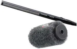 Sennheiser MKH-416 Short Interference Tube Microphone with Rycote 18cm Long Hair Softie