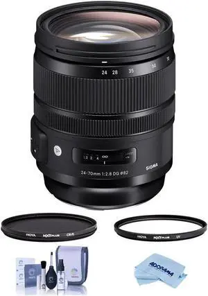 Sigma 24-70mm f/2.8 DG OS HSM IF ART Lens for Canon EF, Bundle with Tiffen UV and CPL Filters