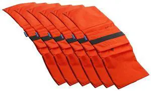 Flashpoint Empty Saddle Sandbag, Water-Resistant Cordura Nylon - (27 lb Capacity, Orange) (6 Pack)