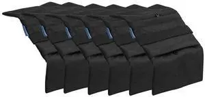 Flashpoint Empty Saddle Sandbag, Water-Resistant Cordura Nylon - (5 lb Capacity, Black) (6 Pack)