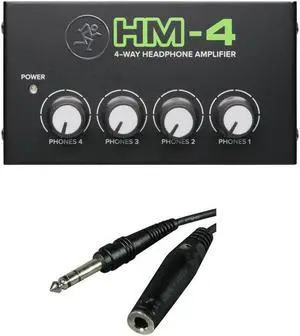 Mackie HM-4 4-Way Headphone Amplifier With TRS Headphone Cable, #HM-4 A