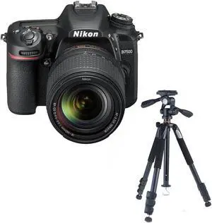 Nikon D7500 DSLR with 18-140mm VR Lens W/Vanguard 264AP 4-section Aluminum Tripd