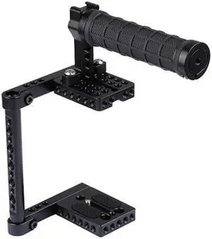 CAMVATE Universal Camera Cage with Rubber Top Handle for Select DSLRs #C2019 CAMVATE Universal Camera Cage with Rubber Top Handle for Select DSLRs #C2019
