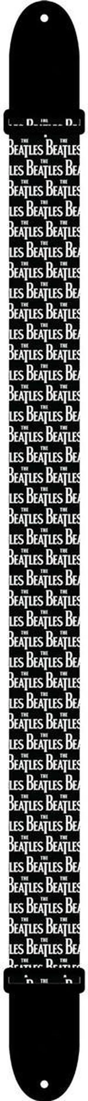 Perri's Leathers LPCP 2" Wide Polyester Guitar Strap,Beatles White Logo on Black