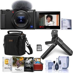 Sony ZV-1 Compact 4K HD Camera - With Free Mac Accessory Bundle #DCZV1/B BM