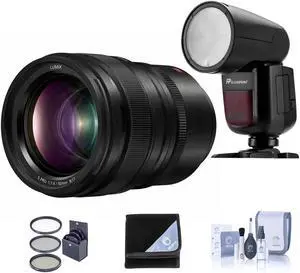 Panasonic LUMIX S PRO 50mm f/1.4 Lens for L Mount, Bundle with Flashpoint Zoom Li-on X R2 TTL Round Flash Speedlight, 82mm Filter Kit, Lens Wrap, Cleaning Kit Panasonic LUMIX S PRO 50mm f/1.4 Lens for L Mount, Bundle with Flashpoint Zoom Li-on X R2 TTL Round Flash Speedlight, 82mm Filter Kit, Lens Wrap, Cleaning Kit