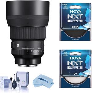 Sigma 85mm f/1.4 DG DN ART Lens for Sony E with Hoya 77mm UV+CPL Filter Kit
