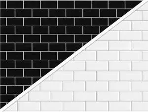 V-FLAT WORLD Duo Board - 30x40" Double Sided Surface Board, White Subway Tile/Ebony Subway Tile