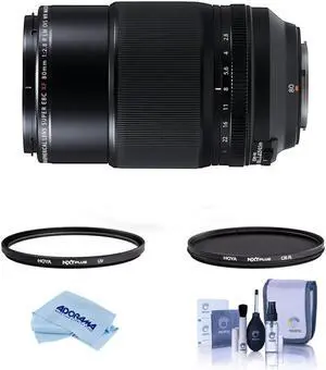 Fujifilm XF 80mm f/2.8 R LM OIS WR Macro Lens, Black, Bundle with Tiffen 62mm UV and CPL Filters Fujifilm XF 80mm f/2.8 R LM OIS WR Macro Lens, Black, Bundle with Tiffen 62mm UV and CPL Filters