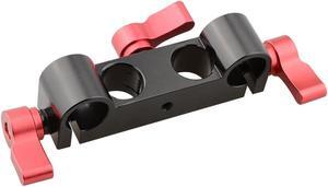 CAMVATE Offset Railblock Clamp 15mm Right Angel Rod Clamp, Red Knob #C1824