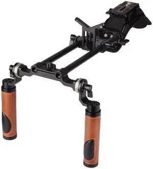 CAMVATE DSLR Shoulder Mount Rig with Manfrotto QR Base Plate and ARRI Rosette Dual Handgrip