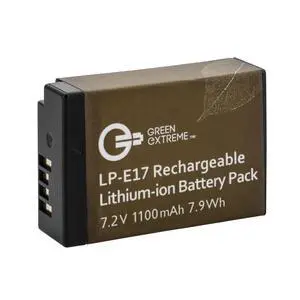 Green Extreme LP-E17H Rechargeable Lithium-Ion Battery Pack (7.2V, 1100mAh) Green Extreme LP-E17H Rechargeable Lithium-Ion Battery Pack (7.2V, 1100mAh)