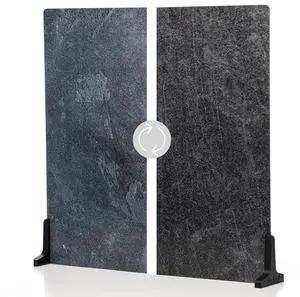 V-FLAT WORLD Duo Board - 24x24" Double Sided Surface Board, Ocean Slate/Black Slate