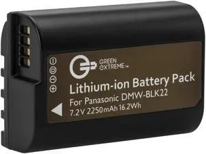 Green Extreme DMW-BLK22 7.2V 2250mAh Lithium-Ion Rechargeable Battery Pack