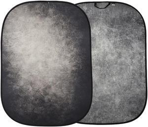 Manfrotto 5x7' Vintage Collapsible Background, Smoke/Concrete #LL LB5745