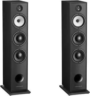 Triangle 2 Pack HiFi Floor Standing Speaker - Borea BR08, Black Ash, Single