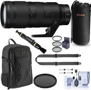 Nikon NIKKOR Z 70-200mm f/2.8 VR S Lens for Nikon Z, Bundle with Alpine 200 Backpack, SlideLITE Strap, 77mm Filter Kit, Lens Cleaner, Cleaning Kit, Lens Pouch