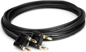 Hosa Technology 50' Dual Banana Male to Same Speaker Cable, Black Zip Jacket