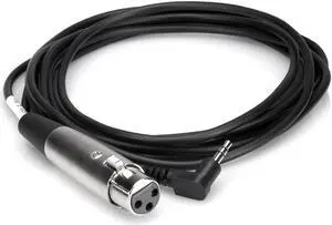 Hosa Technology Microphone Cable, XLR3F to Right-angle 3.5 mm TRS, 10 ft