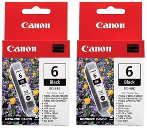 Canon 2 Pack BCI-6BK Black Ink Cartridge for Select PIXMA Printers #4705A003 2