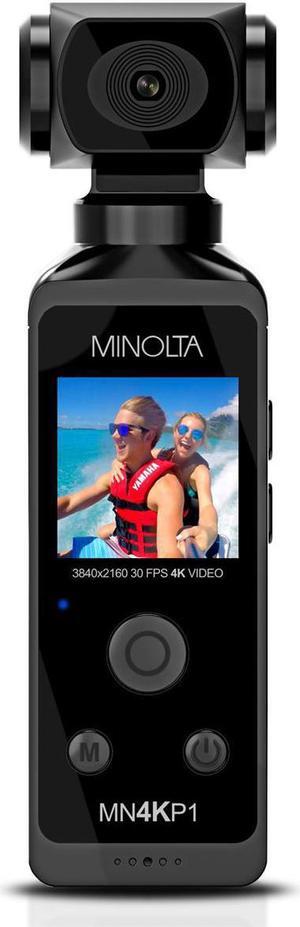 Minolta MN4KP1 4K Ultra HD Wi-Fi Enabled Pocket Camcorder, Black #MN4KP1-BK