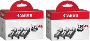 Canon 3x PGI-220BK Black Ink Tank for Select PIXMA Printers, 2-Pack #2945B004 2