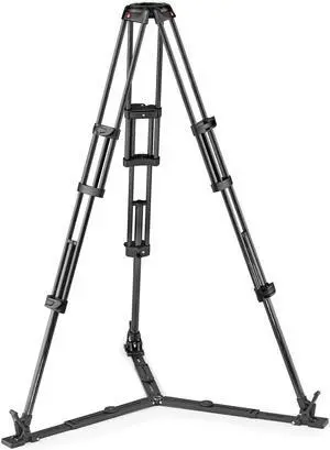 Manfrotto 3-Section Carbon Fiber Twin Leg Video Tripod with 100/75mm Bowl and Ground Spreader