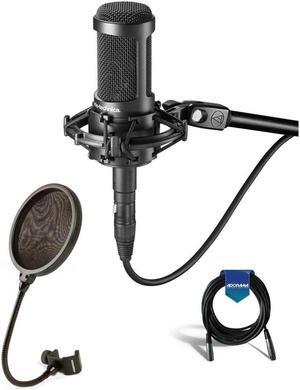 Audio-Technica AT2035 Cardioid Condenser Side-Address Mic W/Pop Filter / Cable
