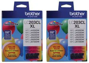 Brother 2Pack LC2033PKS Innobella High Yield XL Series 3-Color Ink Cartridge Set, Includes Cyan, Magenta, Yellow Cartridge Brother 2Pack LC2033PKS Innobella High Yield XL Series 3-Color Ink Cartridge Set, Includes Cyan, Magenta, Yellow Cartridge