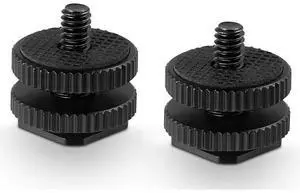 SmallRig Cold Shoe Adapter with 3/8" to 1/4" Thread, 2-Pack