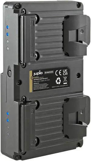 Jupio ProLine V-Mount Hotswap Adapter Plate for 2x Square V-Mount Batteries