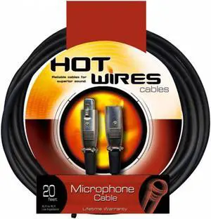 On Stage MC12-20XLR Hot Wires 20ft. Microphone Cable XLR-XLR 48412