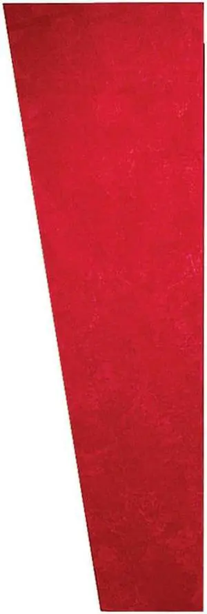 Auralex 1x16x48" SonoSuede Trapezoid Left Angle Panel with 2 AFN Impaling Clips, Straight Edge, Red
