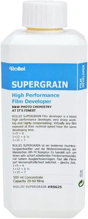Rollei Supergrain Black and White Film Developer, 500ml, Liquid Concentrate