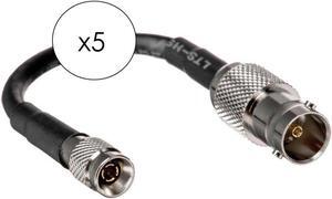 AJA 3G-SDI Mini-BNC to Full-Size BNC Adapter Cable for KONA & Corvid, 5-Pack