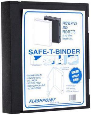 Adorama Plastic Storage Binder Box without Rings, 9x11", Color: Black #VUE-225