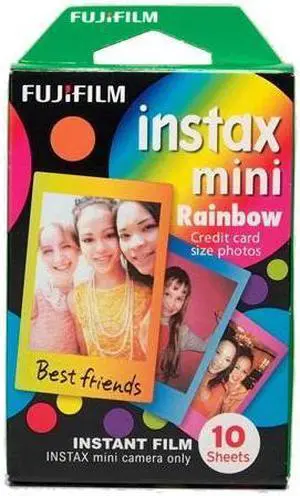Fujifilm Instax Mini Rainbow Film, 10 Sheets