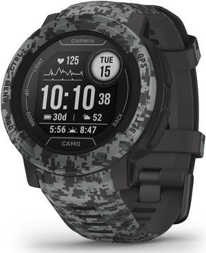 Garmin Instinct 2 Camo Edition 45mm Rugged GPS Smartwatch Graphite Camo