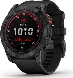 Garmin fenix 7X Solar 51mm Multisport GPS Smartwatch, Slate Gray with Black Band