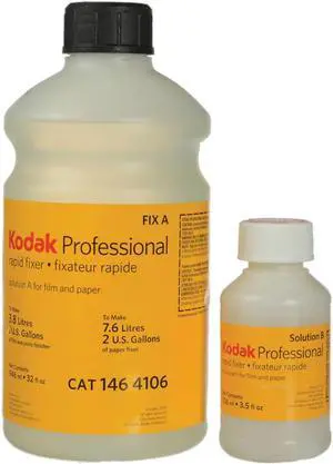 Kodak Liquid Rapid Fixer Solution A and B for Black & White Film and Paper, 1 Gallon Kodak Liquid Rapid Fixer Solution A and B for Black & White Film and Paper, 1 Gallon