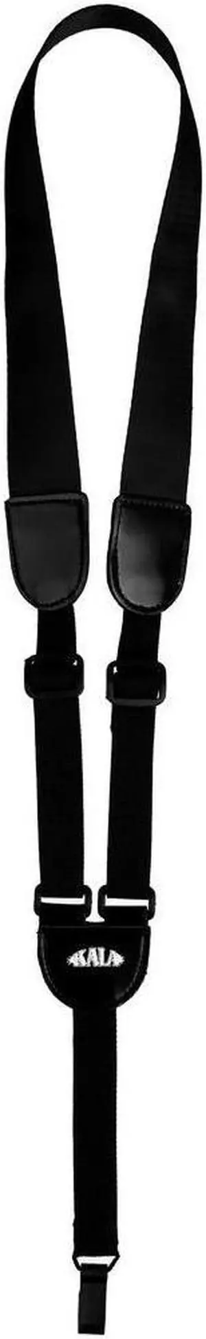 Kala Ajustable Nylon and Leather Classical Ukulele Neck Strap, Black