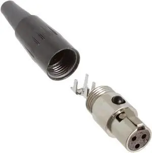 Switchcraft Tini-QG Mini XLR 3 Pin Female Cable Mount, Silver Pins, Nickel
