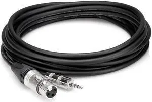 Hosa Technology Camcorder Microphone Cable, Neutrik XLR3F to Hosa 3.5mm TRS, 15'